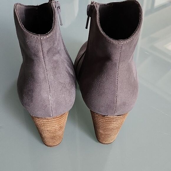 Report Faux Suede with Leather Retro '90s Y2K Stacked Heeled Boots Size 9 - Picture 5 of 11